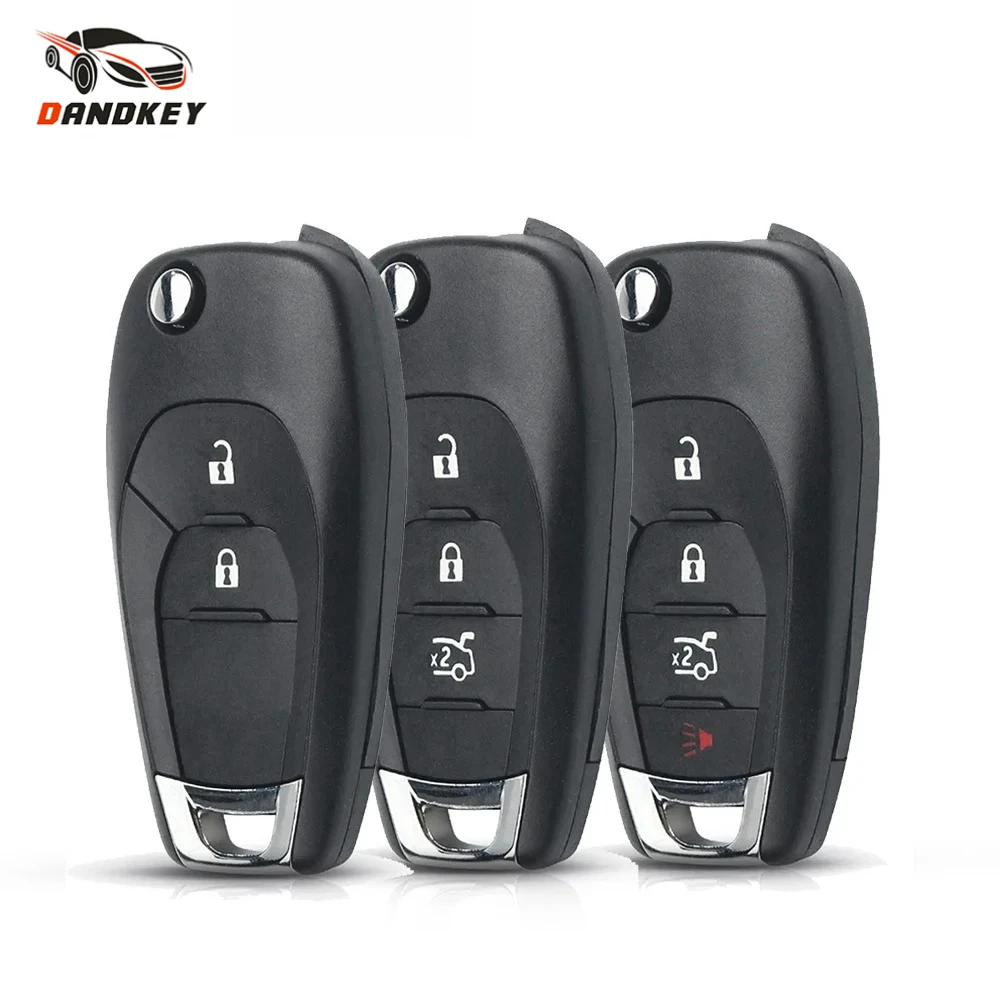 

Dandkey 2/3/4BNT For Chevrolet Cruze Trax LS Badge Spark Sonic Aveo Tracker Onix RS Trailblazer Remote Flip Car Key Shell Case