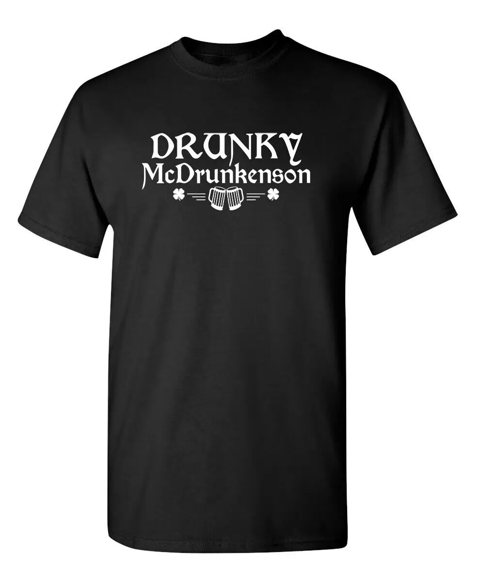 Смешная Новинка смешная футболка Drunky McDrunkenson Sarcastic Humor Graphic