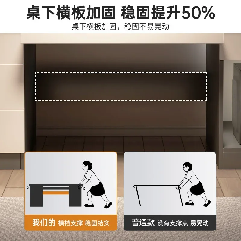 Premium Computer Desk Desktop with Drawers Home Simple Office Desk Chair Bedroom Table Workbench