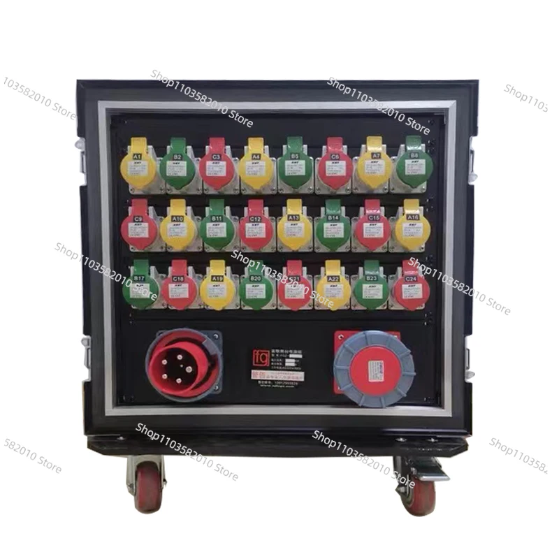 

24-way16A waterproof industrial plug distribution cabinet stage lighting audio LED large screen power supply through silicon box