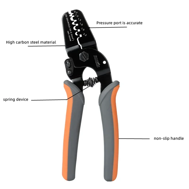 IWISS IWS-2820M Mini Micro Open Barrel Crimping PlierIWS-2412M JAM MolexTyco JST Terminals and Connectors Mini Hand Crimper Tool