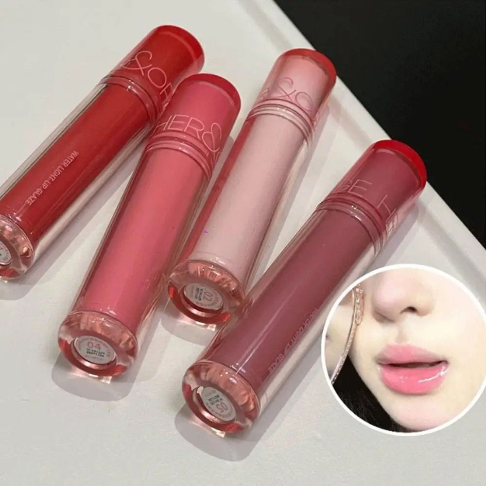 

New Water Mirror Lip Glaze Grey Pink Bean Paste Lipstick Lip Women Moisturizing Lasting Gloss Non-stick Lip Lip Oil Tint Cu L1Q2