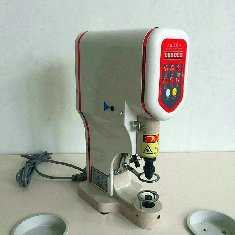 Computer Direct Drive Snap Fastener Attaching Machine, Infrared Positioning Rivet Punch With Anti-pinch Safety Guard