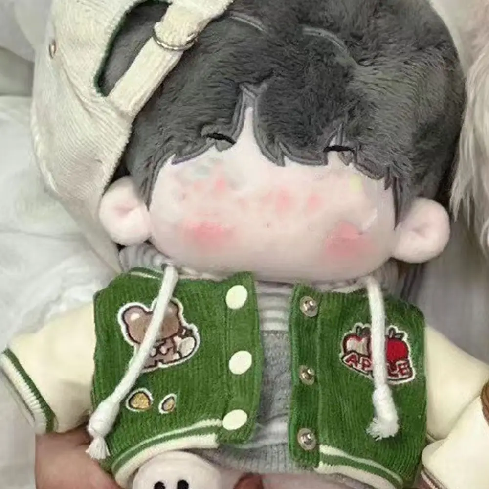 20cm Doll Clothes Jackets Cotton Stuffed Dolls Cartoon Pattern Baseball Uniform Coat Changing Dressing Game Playing House Gift