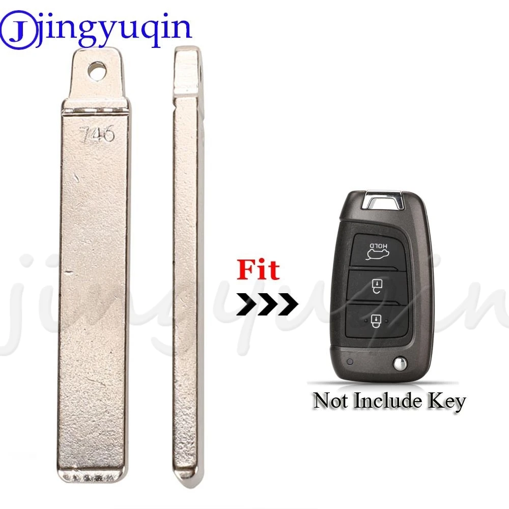 jingyuqin 10pcs #319 Folding Remote Control Car Key Blank Switchblade 746 752 Blade For Kia  Hyundai Elantra GT 2016 2017 2018