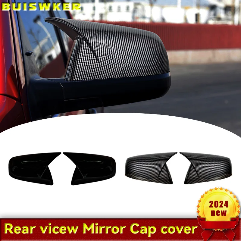 

2pcs Side Mirror Cover Caps For Toyota Tundra 2010-2021 Door Wing Replace Rearview External Part Pair black