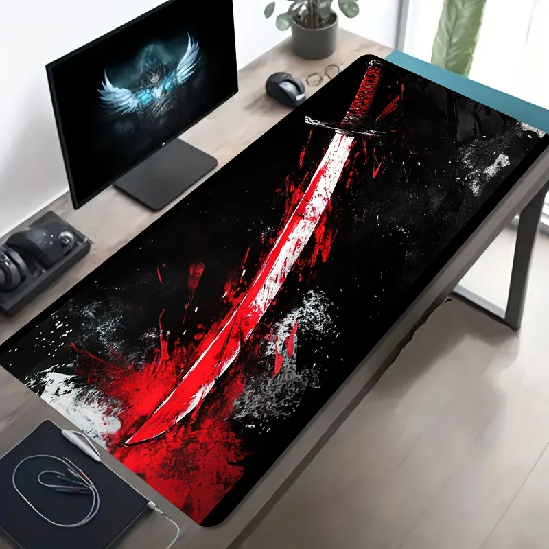 

Durable Extended Mouse Pad Minimal Desk Mat Comfort Cloth Surface Natural Rubber Base for Office Desk PC Laptop Keyboard Ideal G