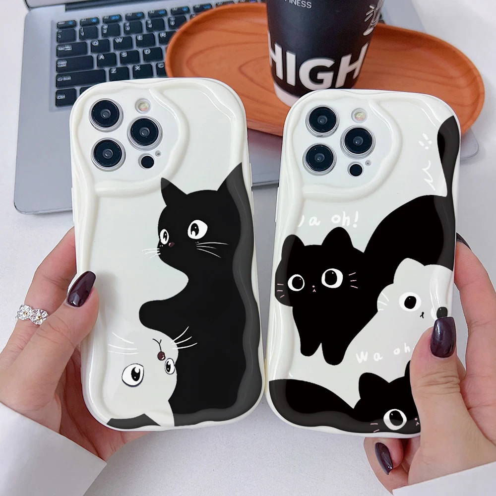 حافظة لهاتف اوبو Realme C75 C67 C65 C63 C55 C53 C35 C33 13 12 11 10 GT6 Pro Plus 4G 5G ثلاثية الأبعاد موجة غطاء ناعم