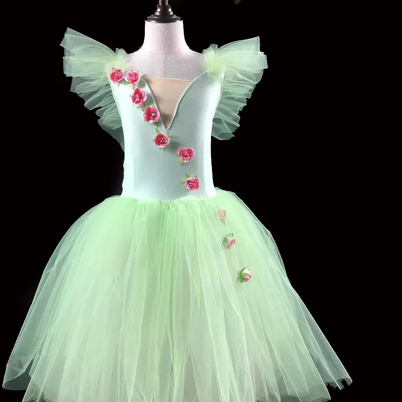 Girls Professional Ballet Tutu Dress Show Window Show Performance Dress Sleeping Beauty Pan Skirt Children Dance Costume