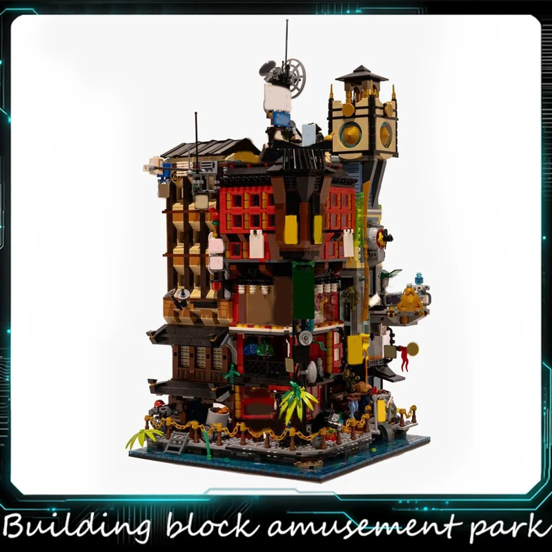 

NEW 3805PCS Skyscrapers Ancient And Mysterious Power Ninjago Moongate Tower MOC Building Block Model Toys Kid Set Christmas Gift