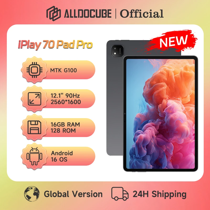 ALLDOCUBE iPlay 70 Pad Pro 12.1' 2.5K 90Hz Дисплей MTK G100 16 ГБ ОЗУ 128 ГБ ПЗУ 10000 мАч 4G LTE Android 16 Планшет