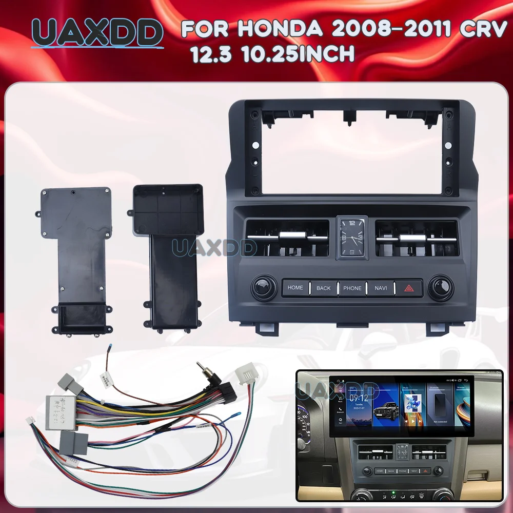 

Для Honda CRV 2008-2011: 12.3/10.25-дюймовая рамка для автомагнитолы Android, адаптер для приборной панели, блок Canbus, 2 DIN, комплект для установки в салон, центральная панель.