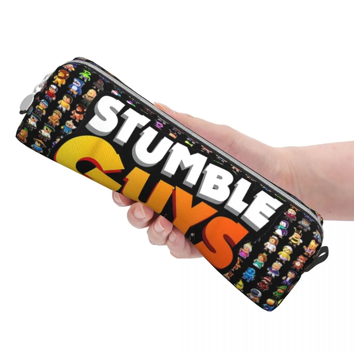 Stumble Guys Funny Game Pencil Case Cartoon Pencilcases Pen Box for Student Big Capacity Bag Office Gifts Accessories