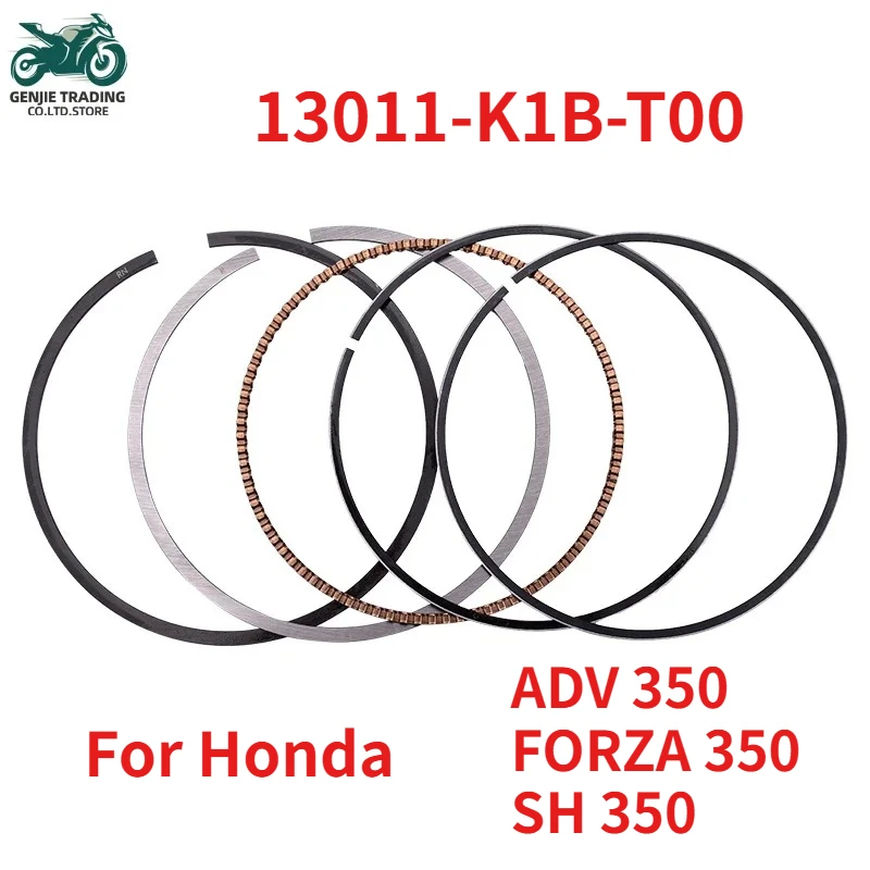 Anéis de Pistão do Motor de Motocicleta para Honda ADV 350 2ED 3ED 4ED FORZA350 SH350 SPORTY 2ED 3ED NSS350 FORZA SH NSS 350 13011-K1B-T00