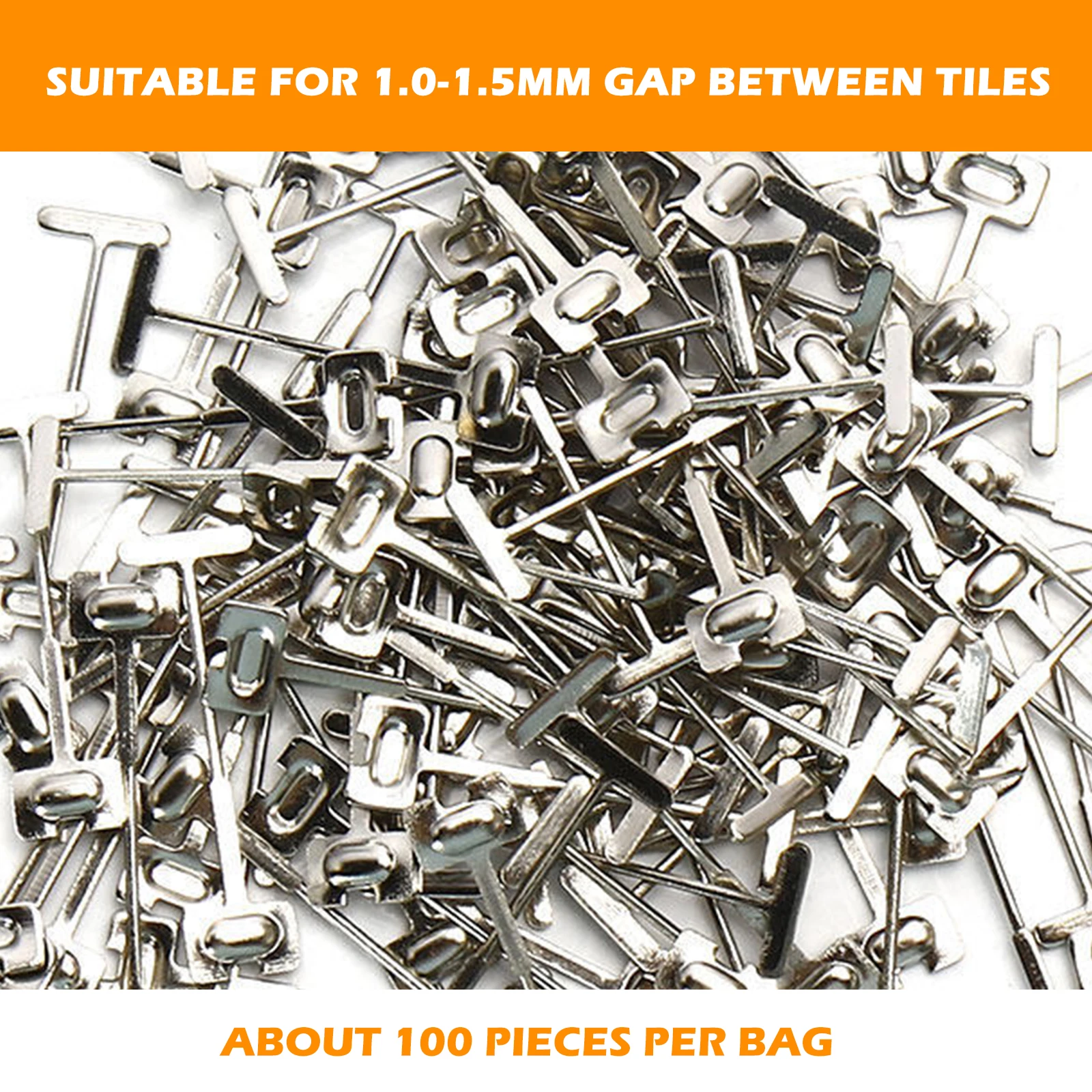 100Pcs aghi di ricambio per utensili da costruzione per piastrelle in gres porcellanato livellatore per piastrelle 1.5mm per pareti