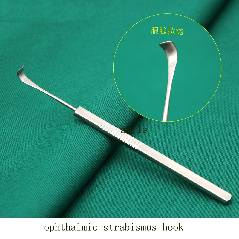 Stainless steel ophthalmic strabismus eye hook with holes and no holes microscopic instruments ophthalmology