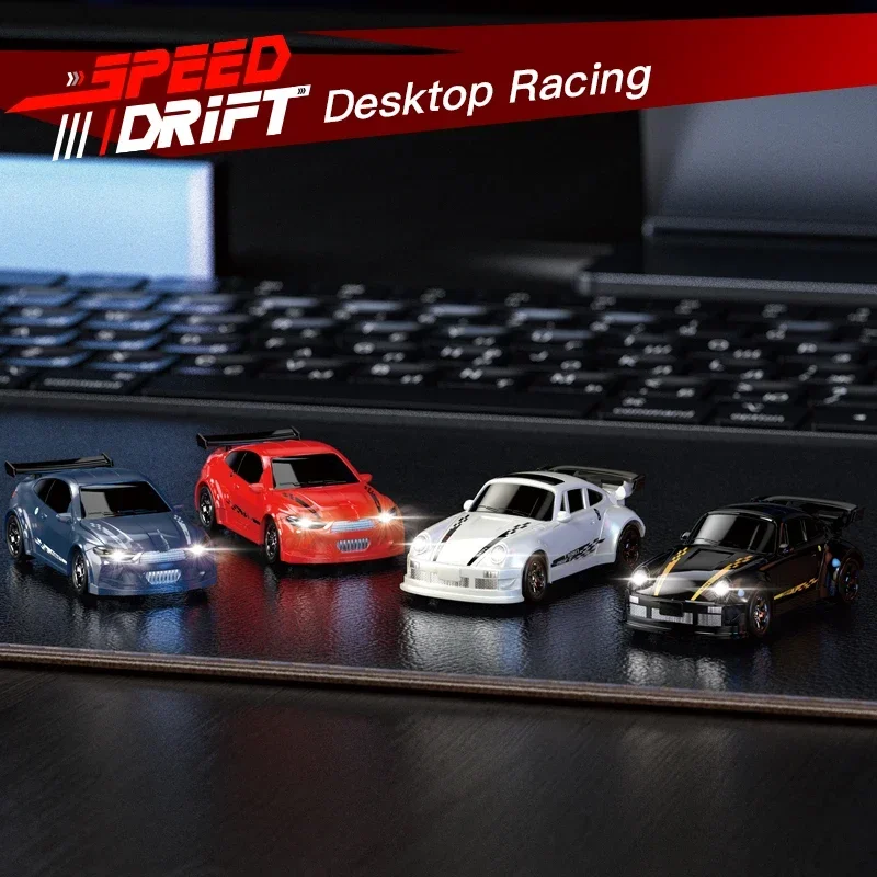 

Mini Rc Car 1/64 Full Scale Desktop Remote Control Car Lighting Racing Vehicle High Speed Sports Cars Toy for Boys Kids Gifts