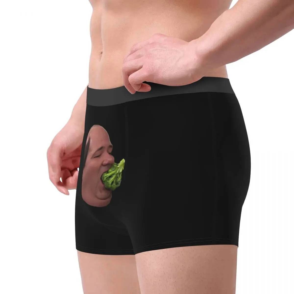 Man Kevin Malone Broccoli The Office Underwear Funny Boxer Briefs Shorts Panties Male Polyester Underpants Plus Size