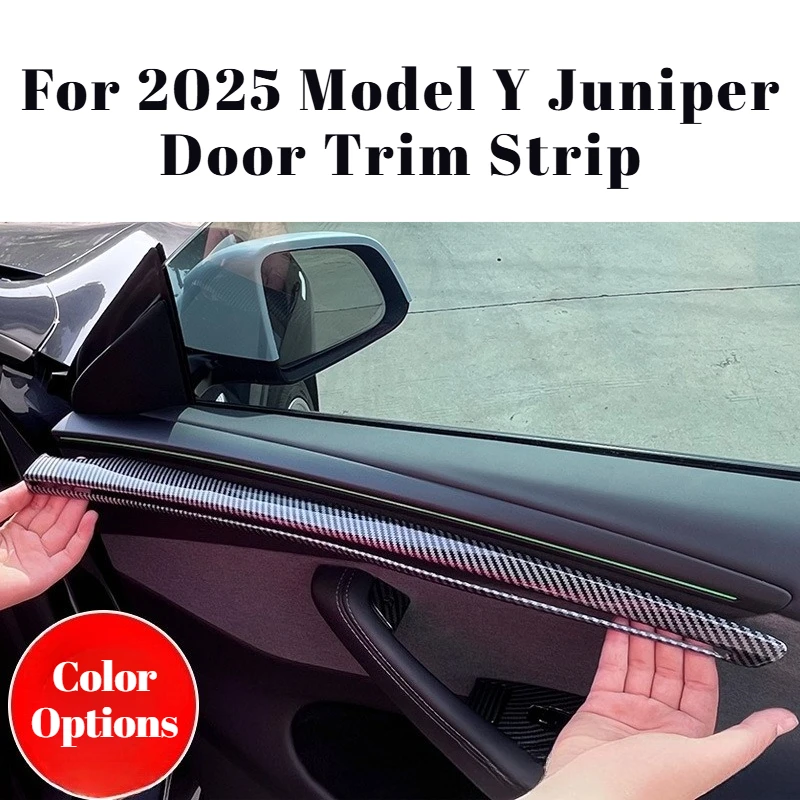 

For Tesla Model Y Juniper Car Door Side Trim Interior Mod Panel Anti-Scratch Wear-Resistant Door Edge Decor Eco-Friendly Plastic