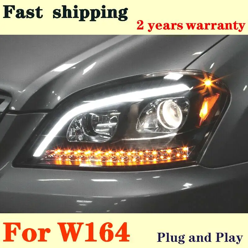 

Head Lamp for BENZ W164 LED Headlight 2005-2008 Headlights ML350 ML400 ML500 DRL Turn Signal High Beam Angel Eye Projector Lens