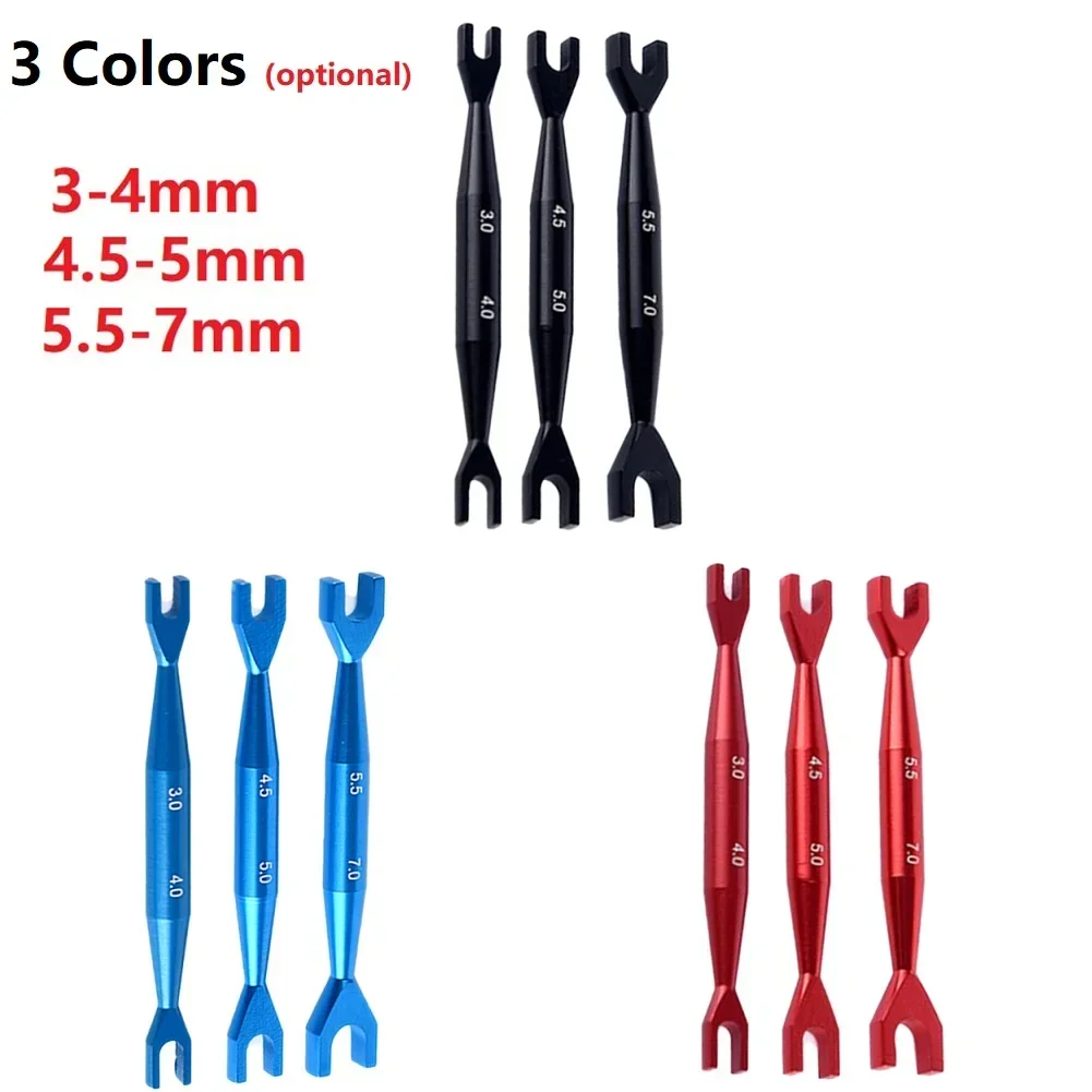 3pcs Wrench Double End Wrench Universal Spanner Open End Wrenches Mini Spanners for 1/8 1/10 RC Car Toys 3-4mm /4.5-5mm /5.5-7mm