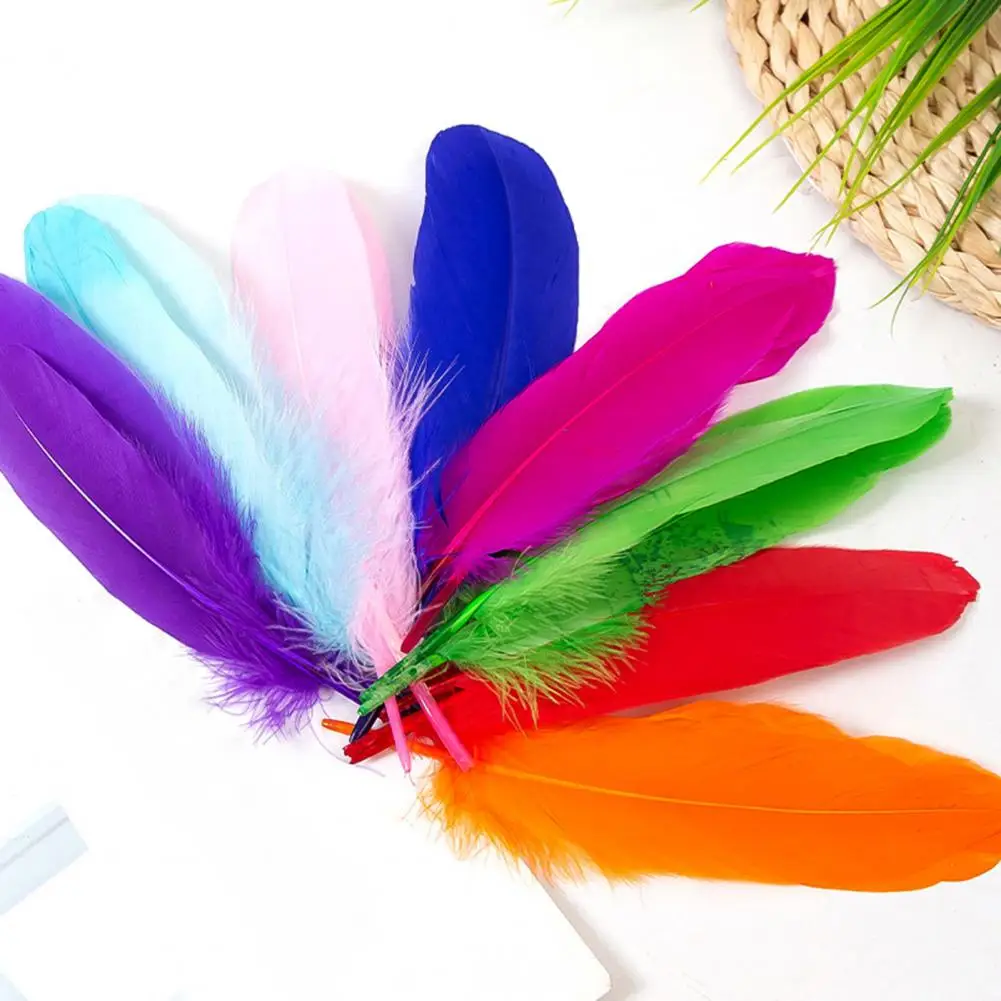 50 stks/set Kleurrijke Natuurlijke Veren Kinderen Volwassenen DIY Veer Ambachten Dream Catcher Home Party Decoraties Echte Feather Kit