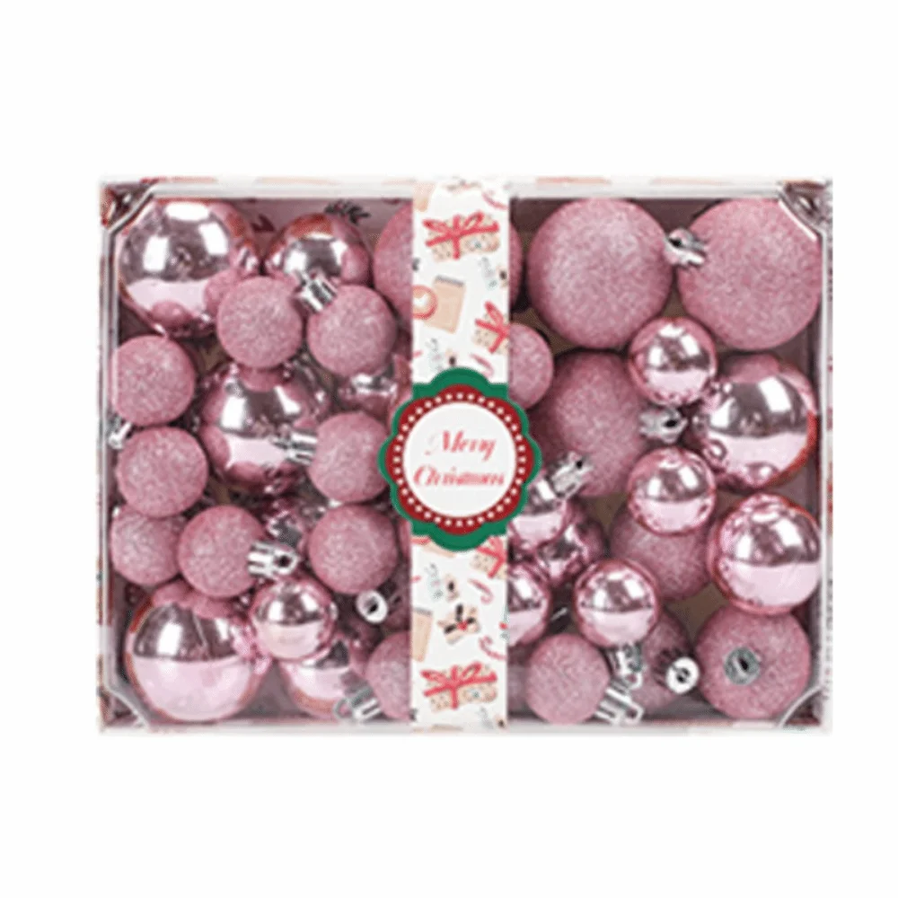 

42Pcs Creative Christmas Balls Set 3/4/5cm Plastic Christmas Tree Pendants DIY Crafts Elegant Christmas Hanging Ornament