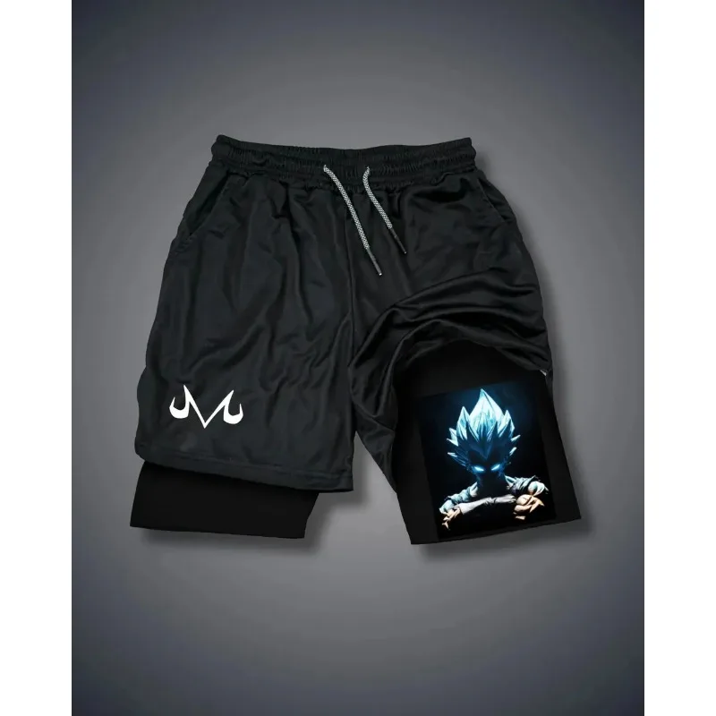 

Authentic Dragon Ball Shorts 2025 - Goku Double Layer Y2K Style Official Licensed Sports Shorts for Men