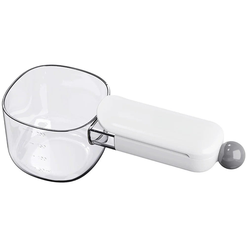 For Rice and Flour Measuring Scoop with Sealing Fastener and Ergonomic Handle Designed for Precise Portion Measurement