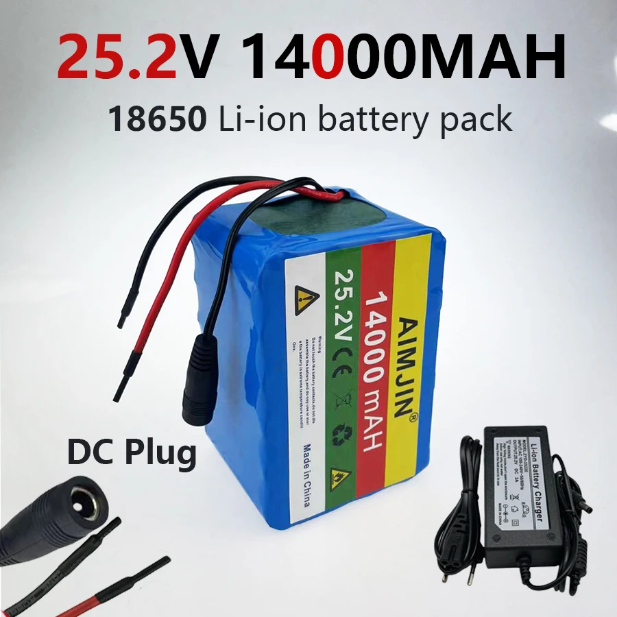 

6S4P 25.2V 14000mAh 18650 lithium battery pack suitable for electric outdoor power supply, etc., with charger