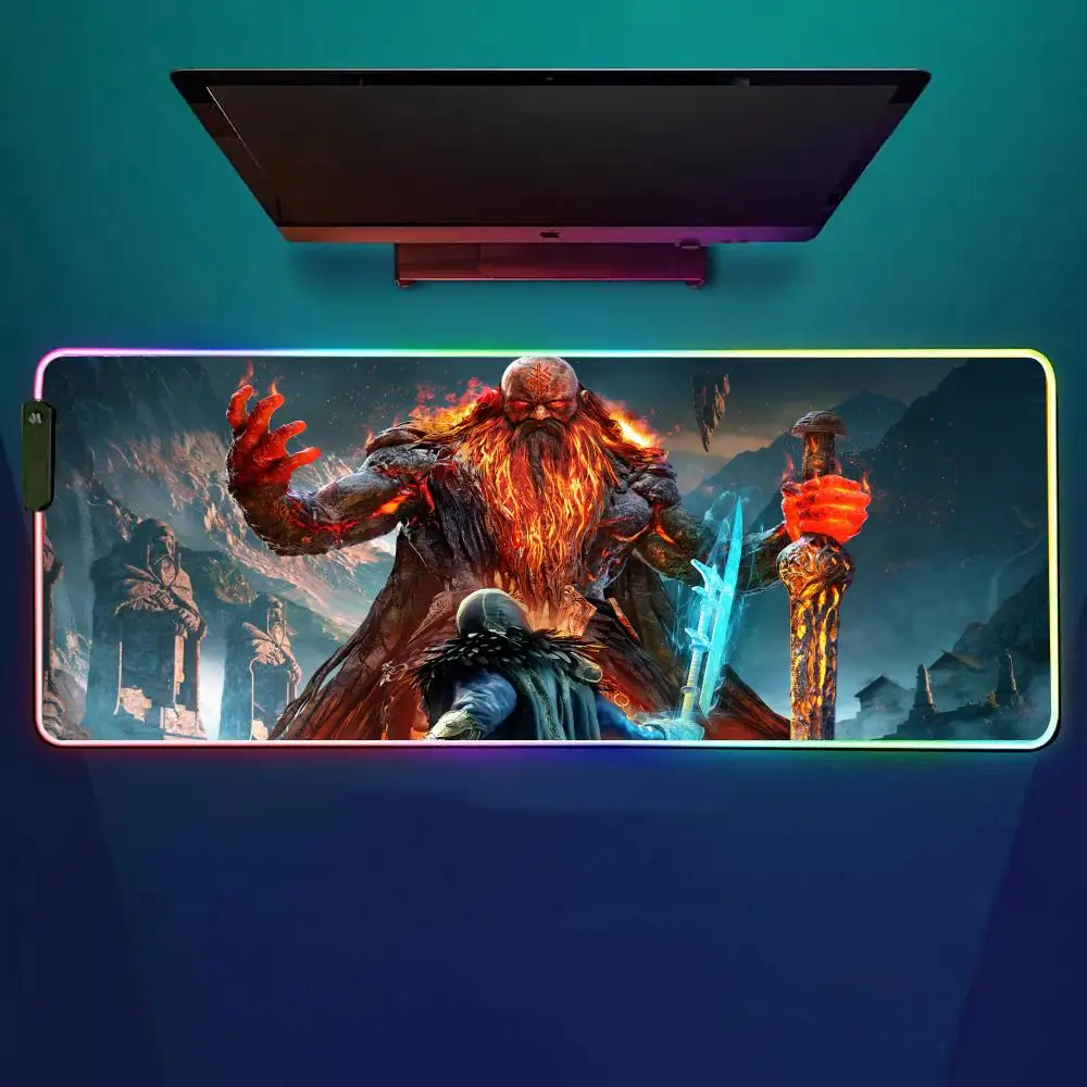 

Game A-Assassins Creed Mouse Pad RGB Gaming Mouse Pad Desk Mat HD Gamer Large LED Light XXL MousePads