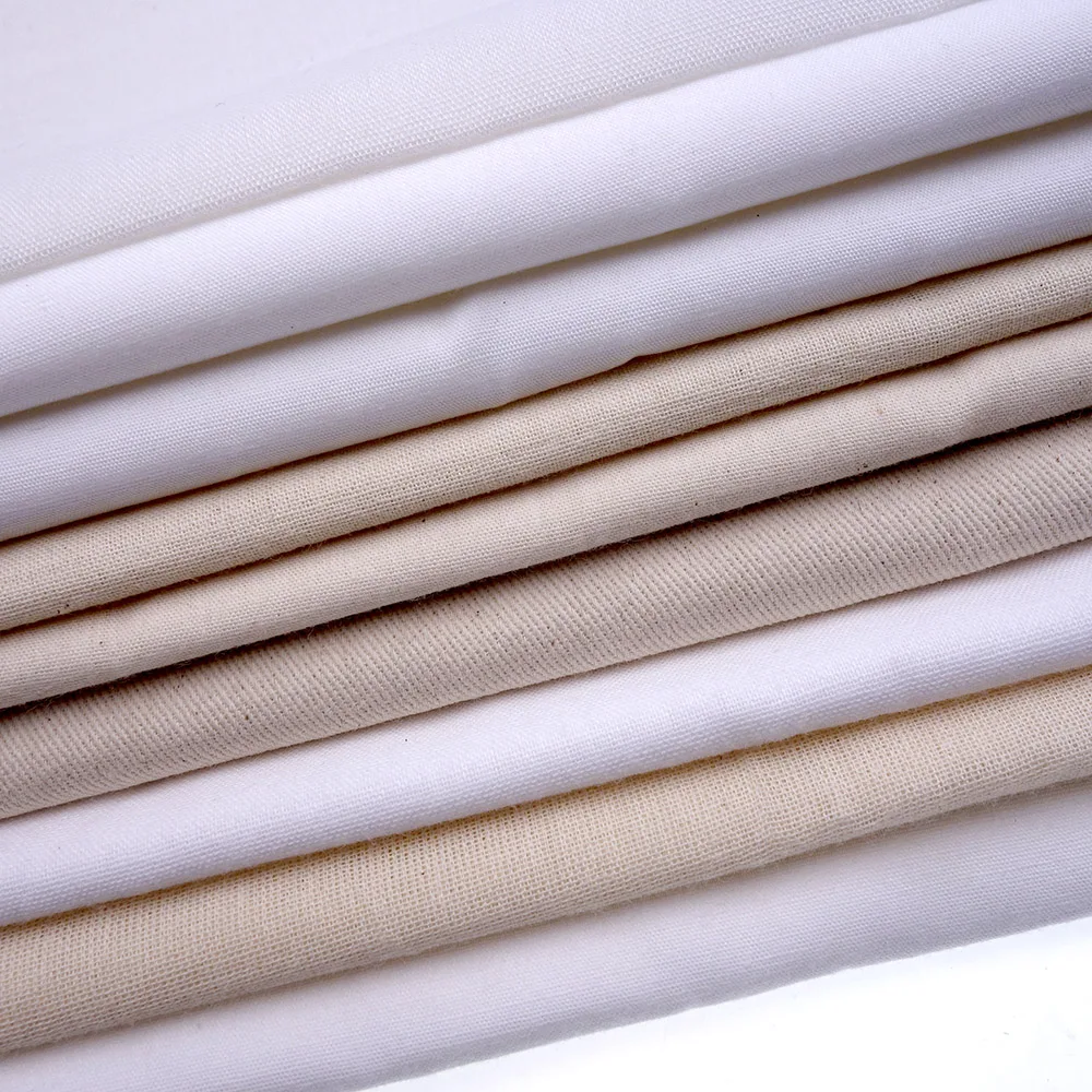 Raw Cloth White Cloth Pure Polyester Cotton Fabric Greige For DIY Sewing Storage Bag And Pillow Case Background Fabric Basic