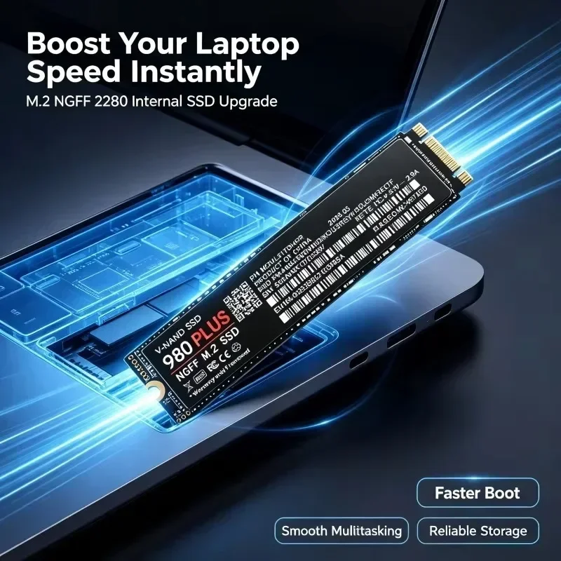 New 980 PLUS M.2 NGFF SSD 7200MB/s TLC 3D NAND 2280 Internal Solid State Drive 2TB 4TB For Gaming Desktop Laptop PC Storage