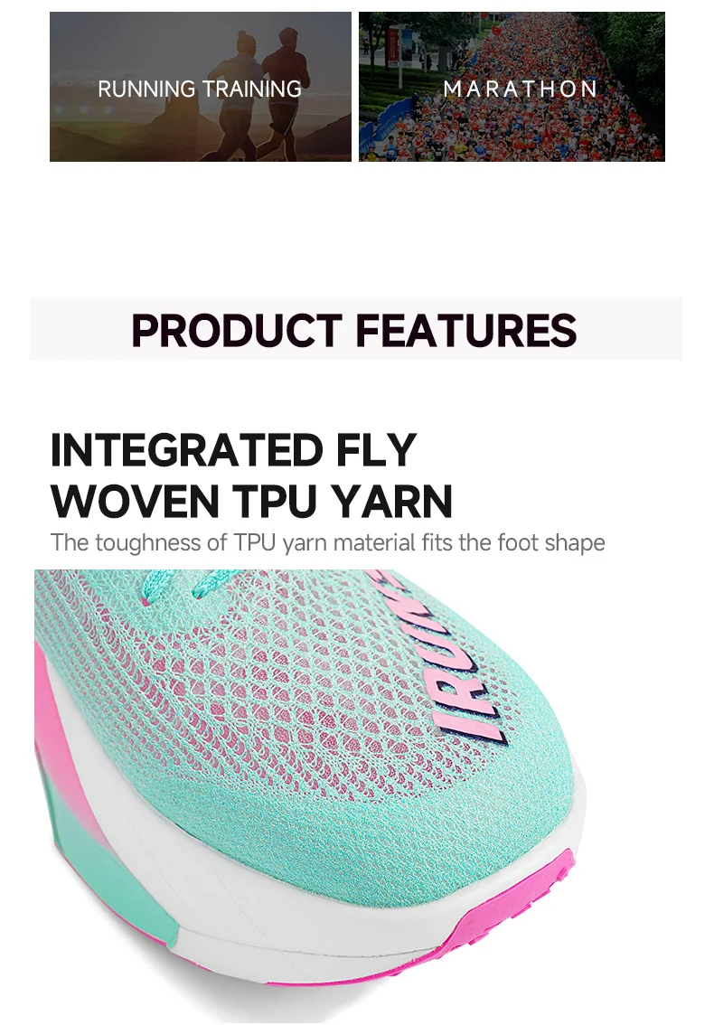 IRUNSVAN HEAT 3.0 Herren Leichte Laufschuhe Atmungsaktive Mesh-Sneaker Stoßdämpfend Rutschfest Weiche Sohle Vielseitig für Fitness – Detail 14