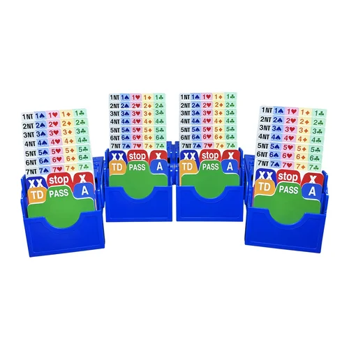 Imagen 2 del producto (Juego de 4) caja de encuestas de puente azul cielo con puente, cartas de juego de papel, dispositivo de encuestas de socio de puente, oficial en torneo