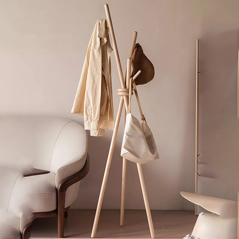 

Wooden Hanger Modern Coat Rack Living Room For Standing Clothes Coat Rack Bedroom Wall Design Perchero De Ropa Home Furniture