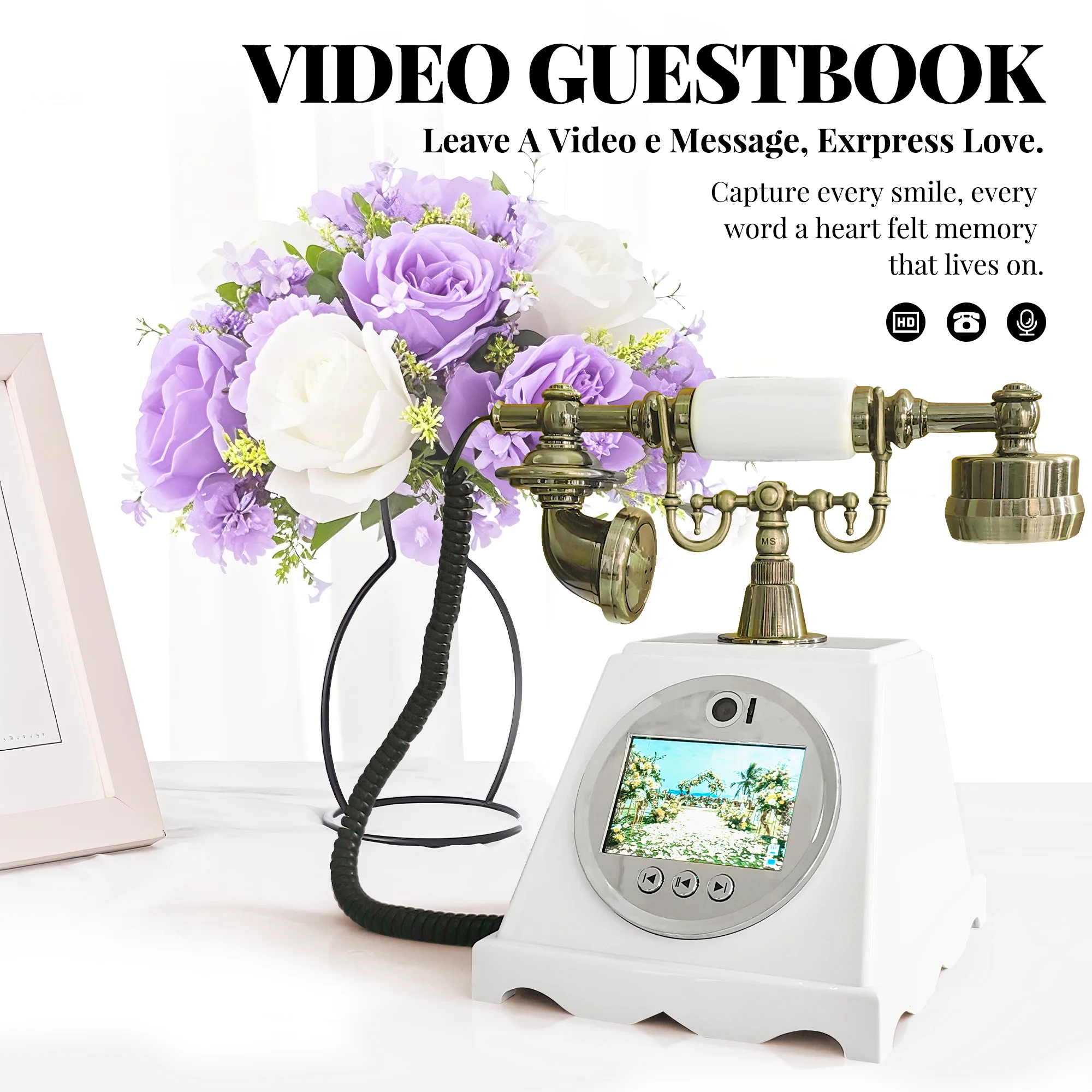 Voice Message Book, Audio Message Book, Wedding Banquet, Party Greetings, Customized Audio Information, Anniversary Recording