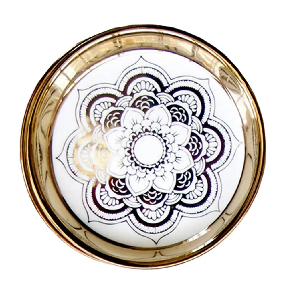 European Style Small Ceramic Dish Plate Moasic Pattern Delicate Jewelry Tray