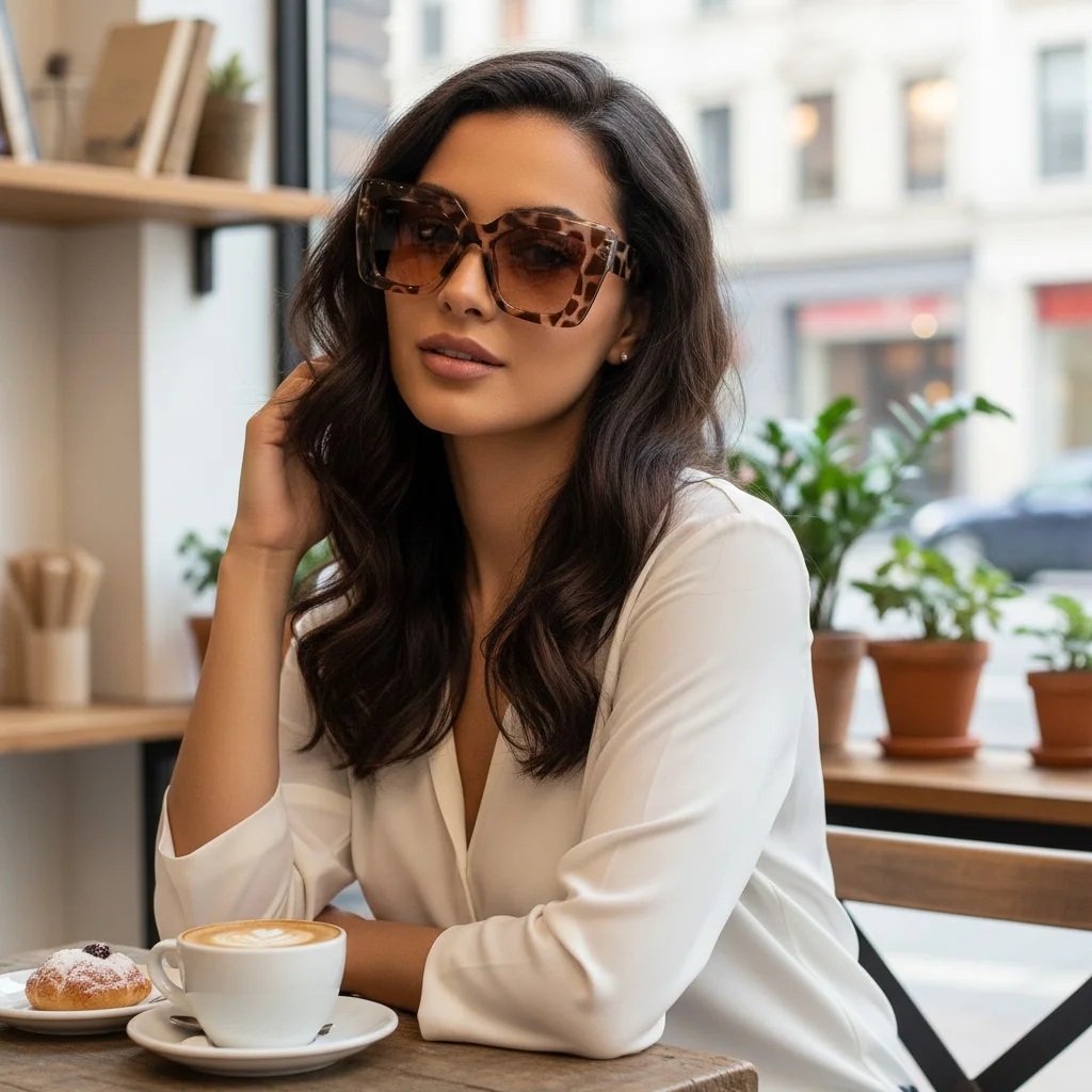 New Vintage Sunglasses Women Men Square Big Frame Sun Glasses Female Brand Designer Retro Shades Fashion Cat Eye Oculos De Sol ﻿