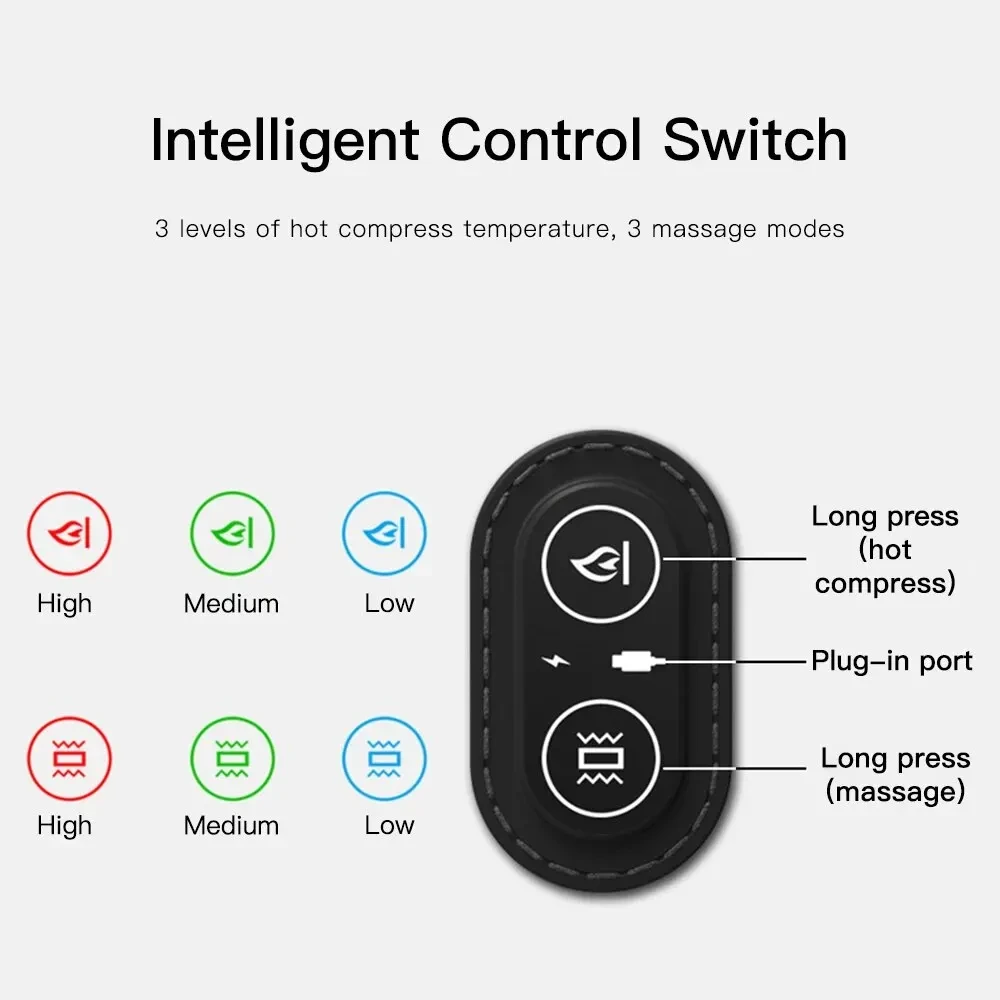 Electric Neck Massage Pillow Cervical Traction Device Heating Vibration Massage Shoulder Hot Compress Relax Muscle Improve Sleep