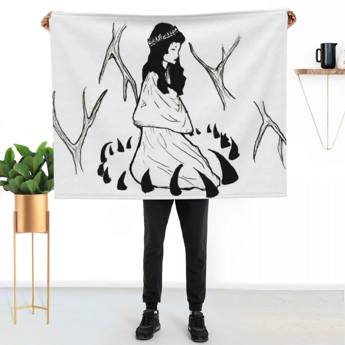 Grounding Whispers Throw Blanket Cute Bed Soft Multi-Purpose Sofa for sofa Blankets