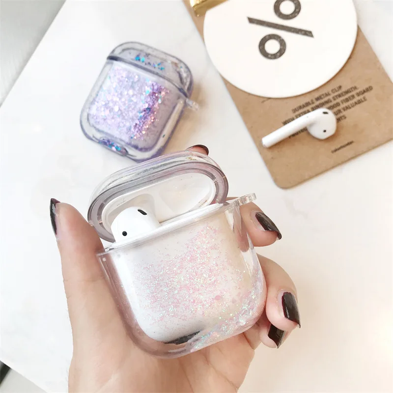 Sparkling Quicksand Case for AirPods 4 Airpod 1 2 3 Pro Pro2  Bluetooth Earbuds Charging Box Protective Earphone Case Cover