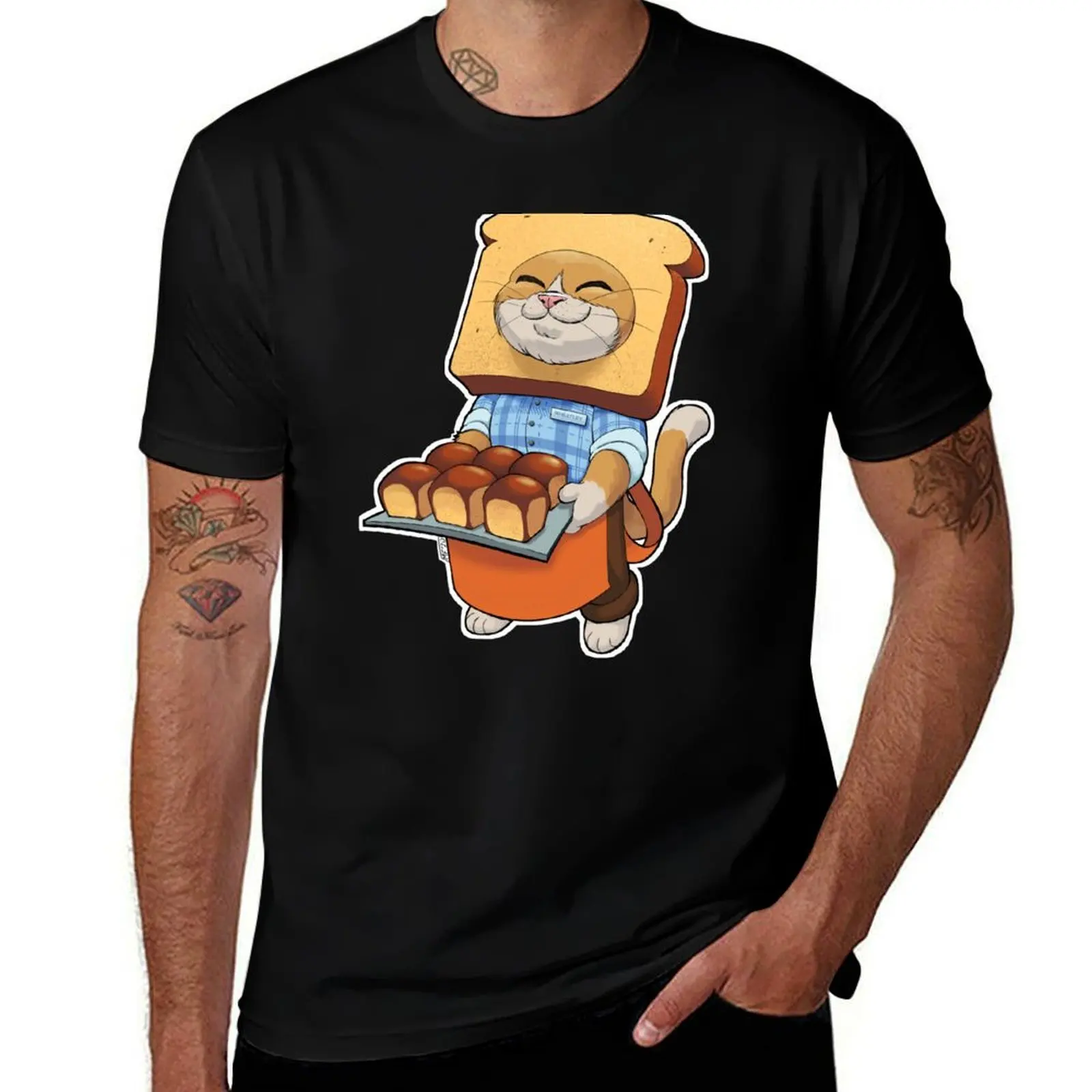 Bread Cat T-Shirt Casual Basic Street Style T-Shirt
