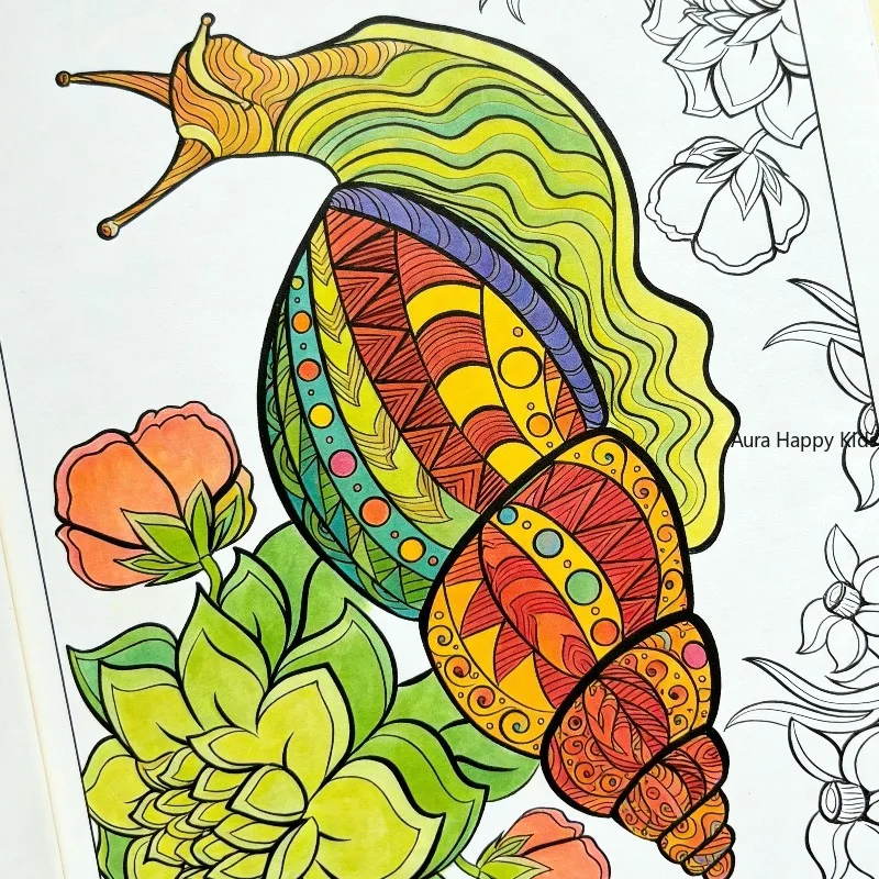 A Casual and Relaxing Adult Coloring Book with Animal/flower/mandala Themes, Fantastic Healing Coloring Picture Book, 23 Pattern