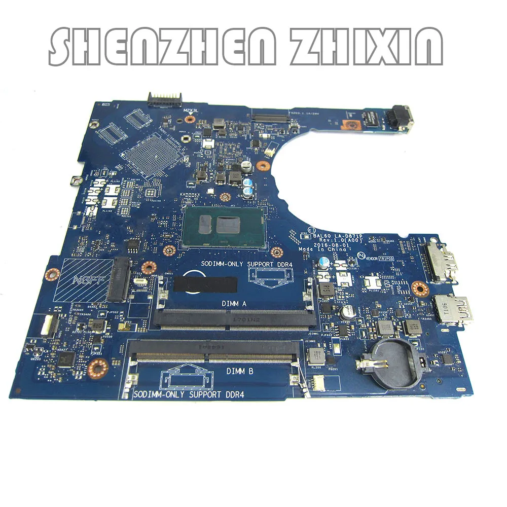 For DELL Inspiron 15 5566 5568 5468 Laptop Motherboard With i3 CPU BAL60 LA-D871P Mainboard CN-0DMD9K 0KCKCP 0DPC8T Test OK