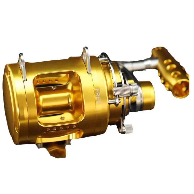 All-metal Seawater-proof Drag Fishing Line Reel (suitable for Boat Fishing and Sea Fishing): 30/50/80 Watt Power
