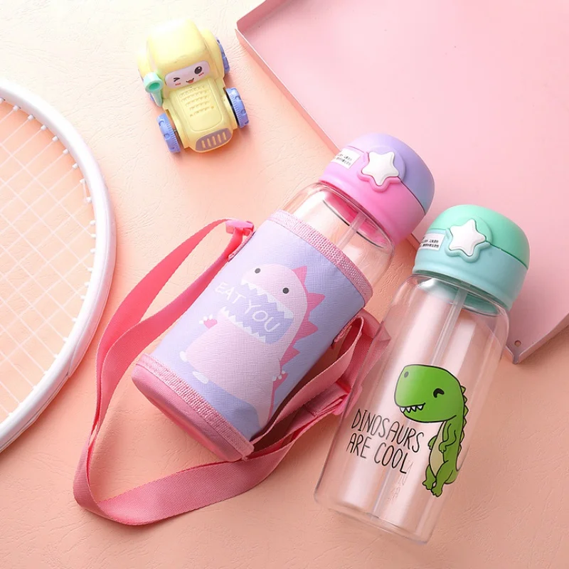 

Kids Water Sippy Cup Antler Creative Cartoon Drinking Water Straw Bottle Anti Burn Cup Sleeve Portable Drink Children's Cups