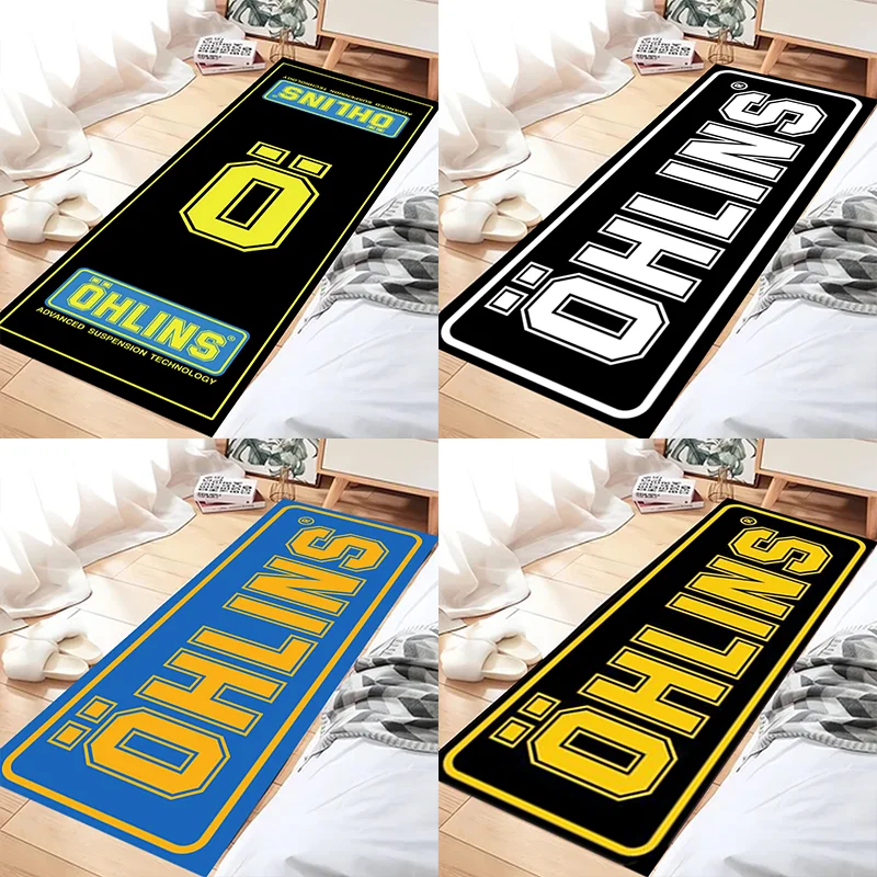 

O-Ohlins Motorcycle Carpet Garage Mat Racing Cool Moto Display Motorcycle Display Mat Anti-slip Home Decoration Rug