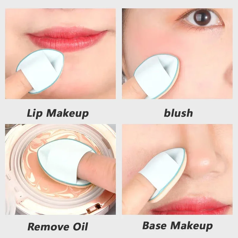 Juego de esponjas de maquillaje para dedos de tamaño Mini, base correctora facial, detalle de esponjas, almohadilla cosmética profesional, herramienta de maquillaje