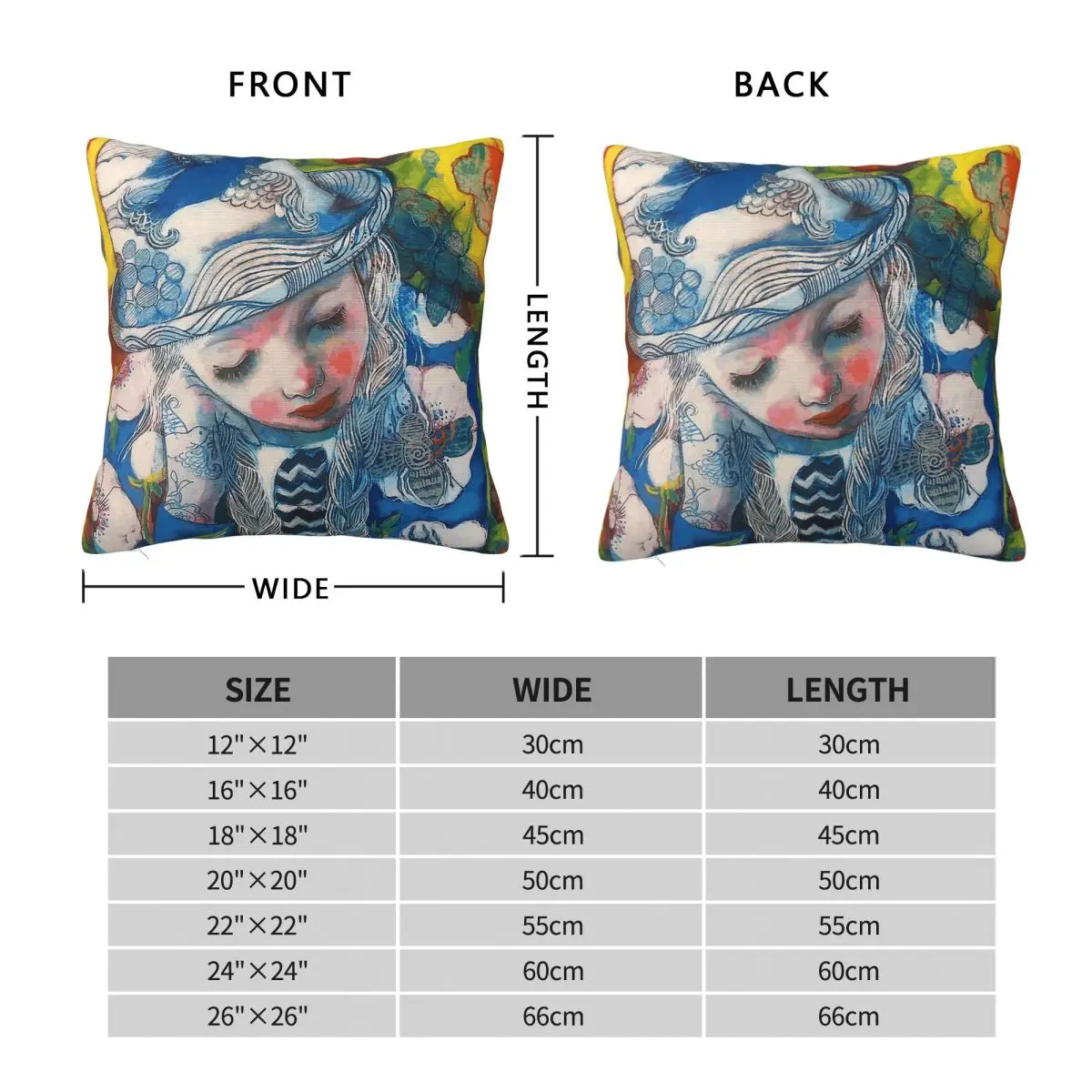 Bluebird Carries The Sky On His Back Square Pillowcase Polyester Linen Velvet Printed Decor Throw Pillow Case Home Cushion Case